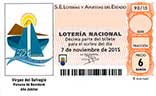 Décimo del sorteo de Lotería Nacional del 7 de Noviembre de 2015