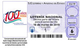 Décimo del sorteo de Lotería Nacional del 16 de Marzo de 2019
