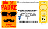 Décimo del sorteo de Lotería Nacional del 23 de Marzo de 2019