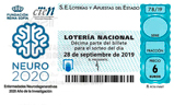 Décimo del sorteo de Lotería Nacional del 28 de Septiembre de 2019
