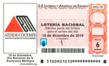 Décimo del sorteo de Lotería Nacional del 14 de Diciembre de 2019