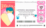 Décimo del sorteo de Lotería Nacional del 15 de Febrero de 2020