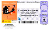 Décimo del sorteo de Lotería Nacional del 21 de Noviembre de 2020