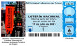 Décimo del sorteo de Lotería Nacional del 17 de Julio de 2021