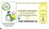 Décimo del sorteo de Lotería Nacional del 20 de Noviembre de 2021
