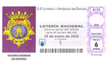 Décimo del sorteo de Lotería Nacional del 29 de Enero de 2022