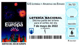 Décimo del sorteo de Lotería Nacional del 7 de Mayo de 2022