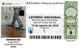 Décimo del sorteo de Lotería Nacional del 13 de Agosto de 2022
