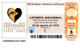 Décimo del sorteo de Lotería Nacional del 20 de Agosto de 2022
