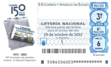 Décimo del sorteo de Lotería Nacional del 29 de Octubre de 2022