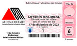 Décimo del sorteo de Lotería Nacional del 17 de Diciembre de 2022