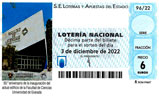 Décimo del sorteo de Lotería Nacional del 3 de Diciembre de 2022