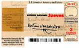 Décimo del sorteo de Lotería Nacional del 15 de Diciembre de 2022