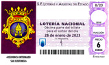 Décimo del sorteo de Lotería Nacional del 28 de Enero de 2023
