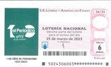 Décimo del sorteo de Lotería Nacional del 25 de Marzo de 2023