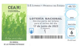 Décimo del sorteo de Lotería Nacional del 17 de Junio de 2023