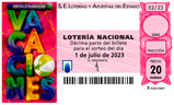Décimo del sorteo de Lotería Nacional del 1 de Julio de 2023