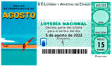 Décimo del sorteo de Lotería Nacional del 5 de Agosto de 2023