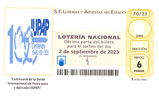 Décimo del sorteo de Lotería Nacional del 2 de Septiembre de 2023