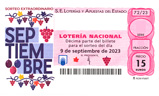 Décimo del sorteo de Lotería Nacional del 9 de Septiembre de 2023