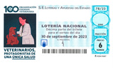 Décimo del sorteo de Lotería Nacional del 30 de Septiembre de 2023