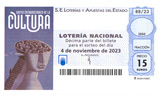 Décimo del sorteo de Lotería Nacional del 4 de Noviembre de 2023