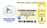 Décimo del sorteo de Lotería Nacional del 3 de Febrero de 2024