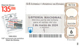 Décimo del sorteo de Lotería Nacional del 2 de Marzo de 2024