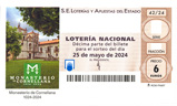 Décimo del sorteo de Lotería Nacional del 25 de Mayo de 2024