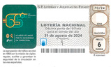 Décimo del sorteo de Lotería Nacional del 31 de Agosto de 2024