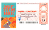 Décimo del sorteo de Lotería Nacional del 7 de Septiembre de 2024