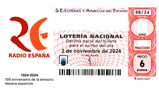 Décimo del sorteo de Lotería Nacional del 2 de Noviembre de 2024