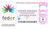Décimo del sorteo de Lotería Nacional del 22 de Febrero de 2025