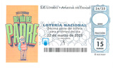 Décimo del sorteo de Lotería Nacional del 22 de Marzo de 2025