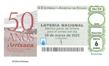 Décimo del sorteo de Lotería Nacional del 29 de Marzo de 2025