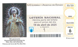 Décimo del sorteo de Lotería Nacional del 19 de Abril de 2025