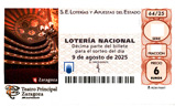 Décimo del sorteo de Lotería Nacional del 9 de Agosto de 2025