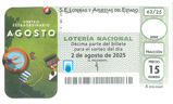 Décimo del sorteo de Lotería Nacional del 2 de Agosto de 2025