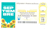 Décimo del sorteo de Lotería Nacional del 6 de Septiembre de 2025