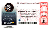 Décimo del sorteo de Lotería Nacional del 13 de Diciembre de 2025