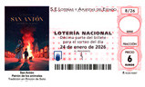 Décimo del sorteo de Lotería Nacional del 24 de Enero de 2026