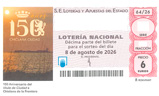 Décimo del sorteo de Lotería Nacional del 8 de Agosto de 2026