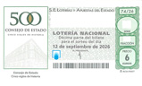 Décimo del sorteo de Lotería Nacional del 12 de Septiembre de 2026