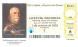 Décimo del sorteo de Lotería Nacional del 3 de Octubre de 2026