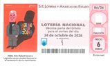 Décimo del sorteo de Lotería Nacional del 24 de Octubre de 2026