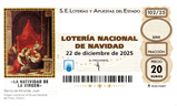 Décimo del sorteo de Lotería Nacional del 22 de Diciembre de 2025