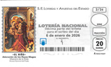 Décimo del sorteo de Lotería Nacional del 6 de Enero de 2026
